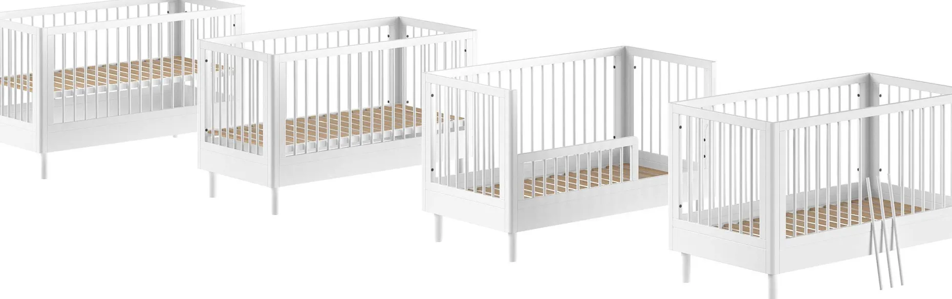 Forrest Babybett 70 x 140cm - verstellbar - Weißbuche