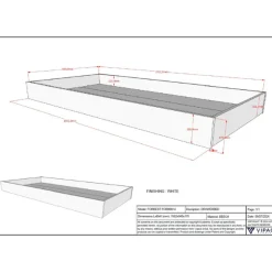 Forrest Etagenbett 90x200cm mit Rollbett - Buche massiv - weiß