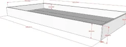 Forrest Hausbett 90x200cm mit Rollbett - Massivholz Buche - weiß