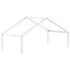 Forrest Hausbett 90x200 mit Bettzelt - Massivholz Buche - weiß/rosa