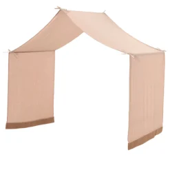 Forrest Hausbett 90x200 mit Bettzelt - Massivholz Buche - weiß/rosa