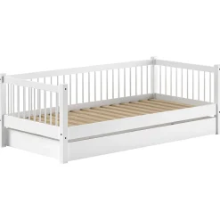Forrest Kabinenbett 90 x 200 cm mit Rollbett - Buche - weiß