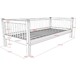 Forrest Kabinenbett 90 x 200 cm mit Rollbett - Buche - weiß