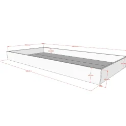 Forrest Kabinenbett 90 x 200 cm mit Rollbett - Buche - weiß