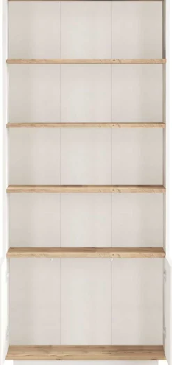 FR16 Bücherregal | 100 % MELAMIN | Atlantische Kiefer, Weiß