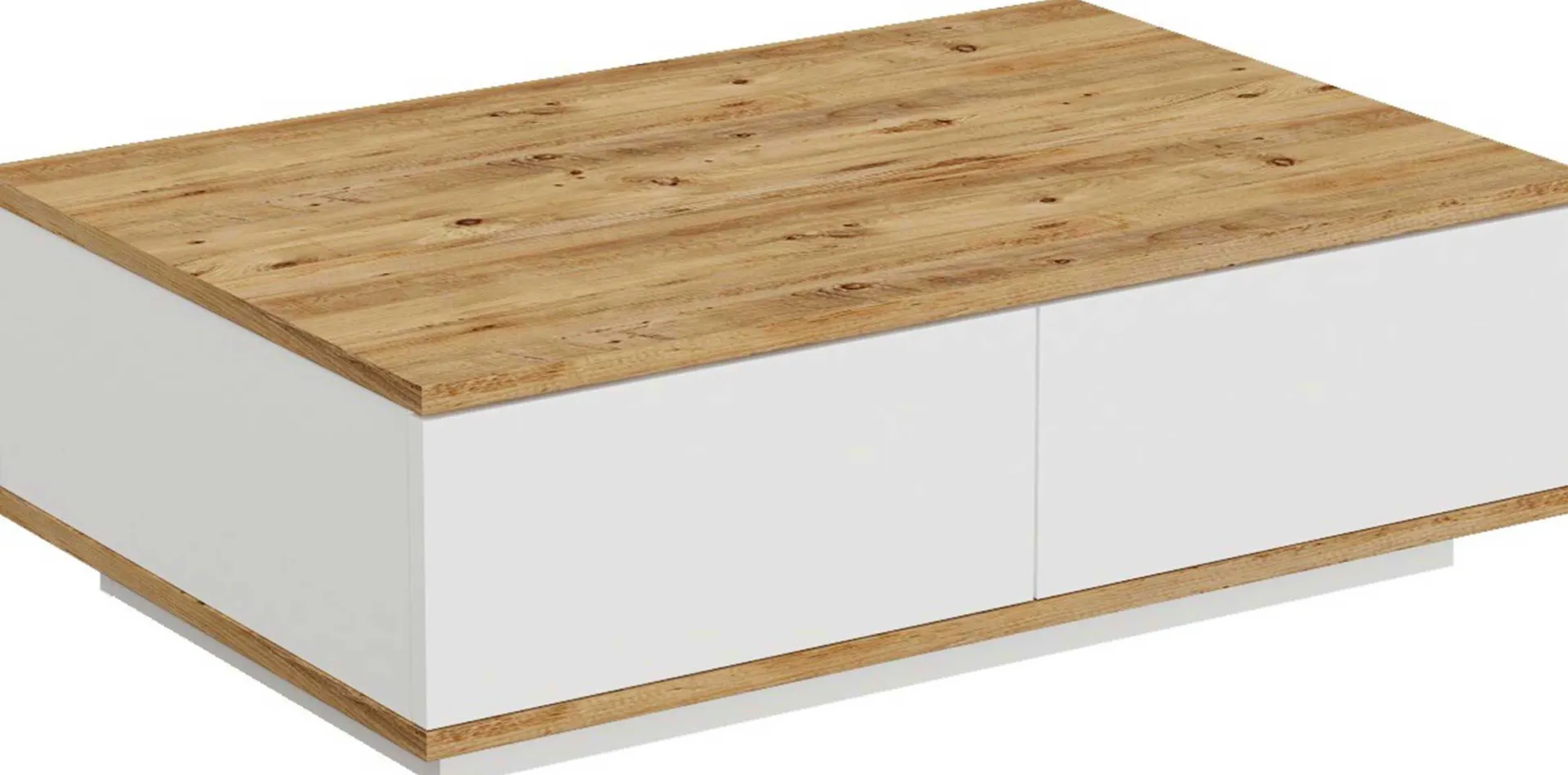 Emob FR14 Couchtisch | 100 % MELAMIN | Atlantische Kiefer, Weiß