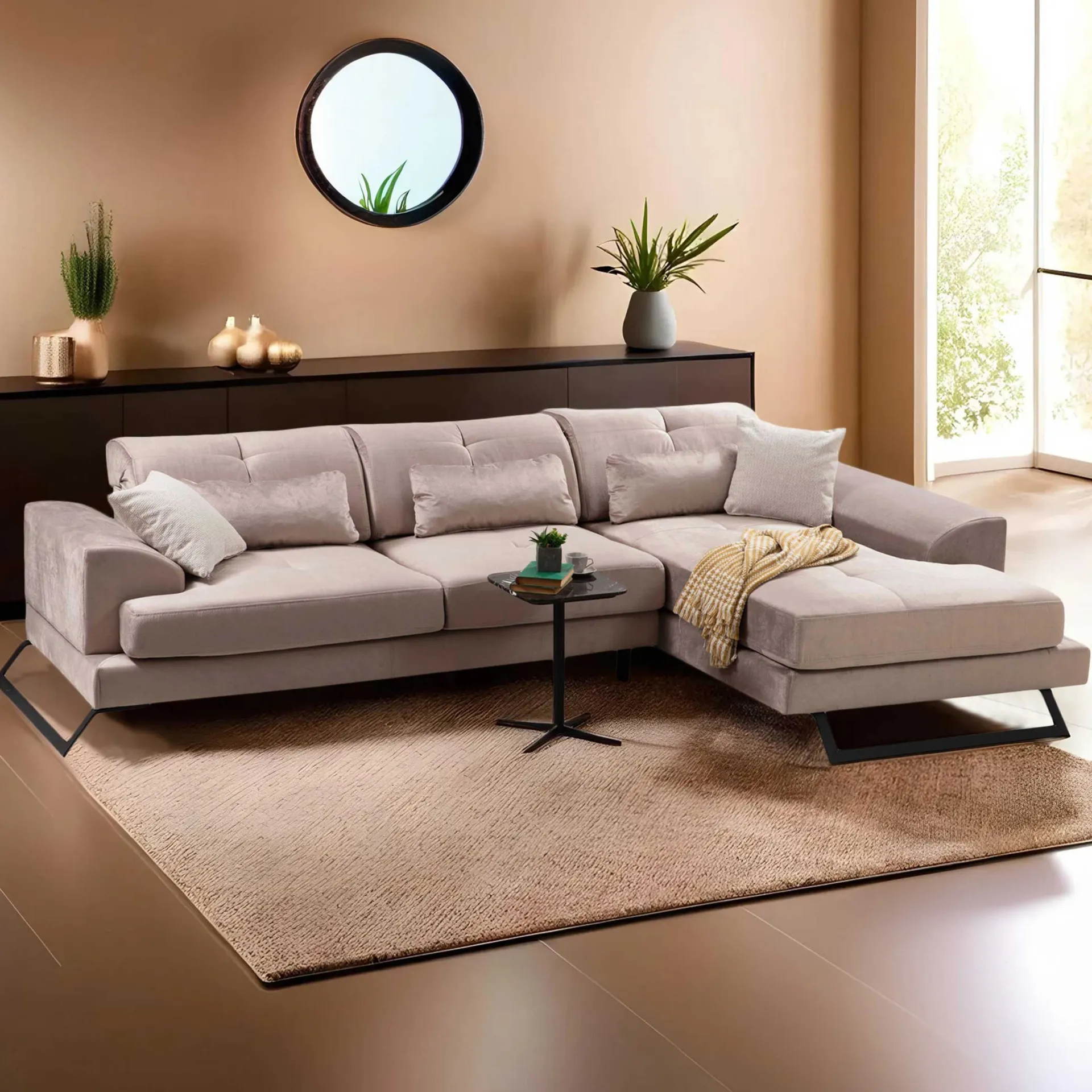 Emob Frido Ecksofa | BUCHENHOLZ / SPANPLATTE |
