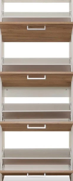 Fulda Schuhschrank 4 Schubladen - weiß/Eiche