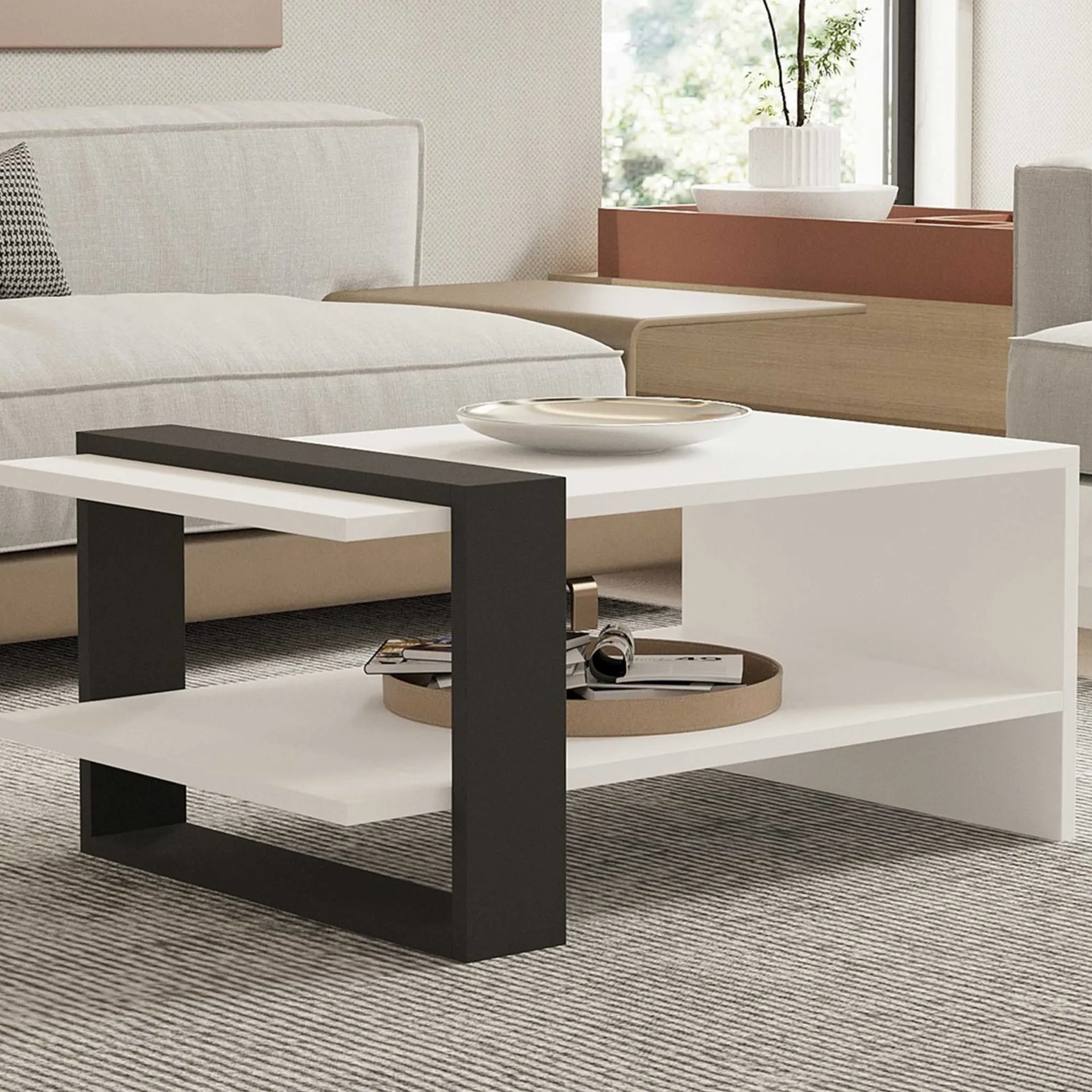 Emob Funda Couchtisch | 100 % MELAMIN | Anthrazit,