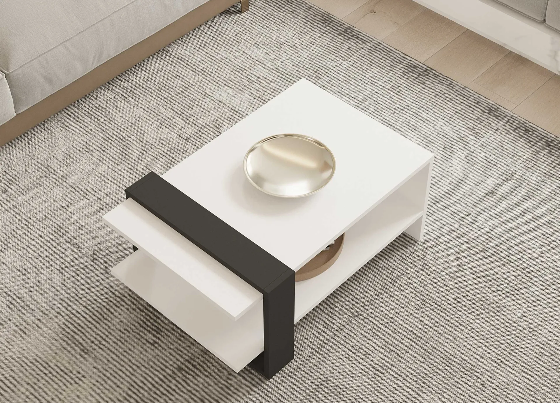Emob Funda Couchtisch | 100 % MELAMIN | Anthrazit,