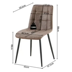 Rousseau Furax Stuhl | 47 x 60 x 88 cm | Dunkel