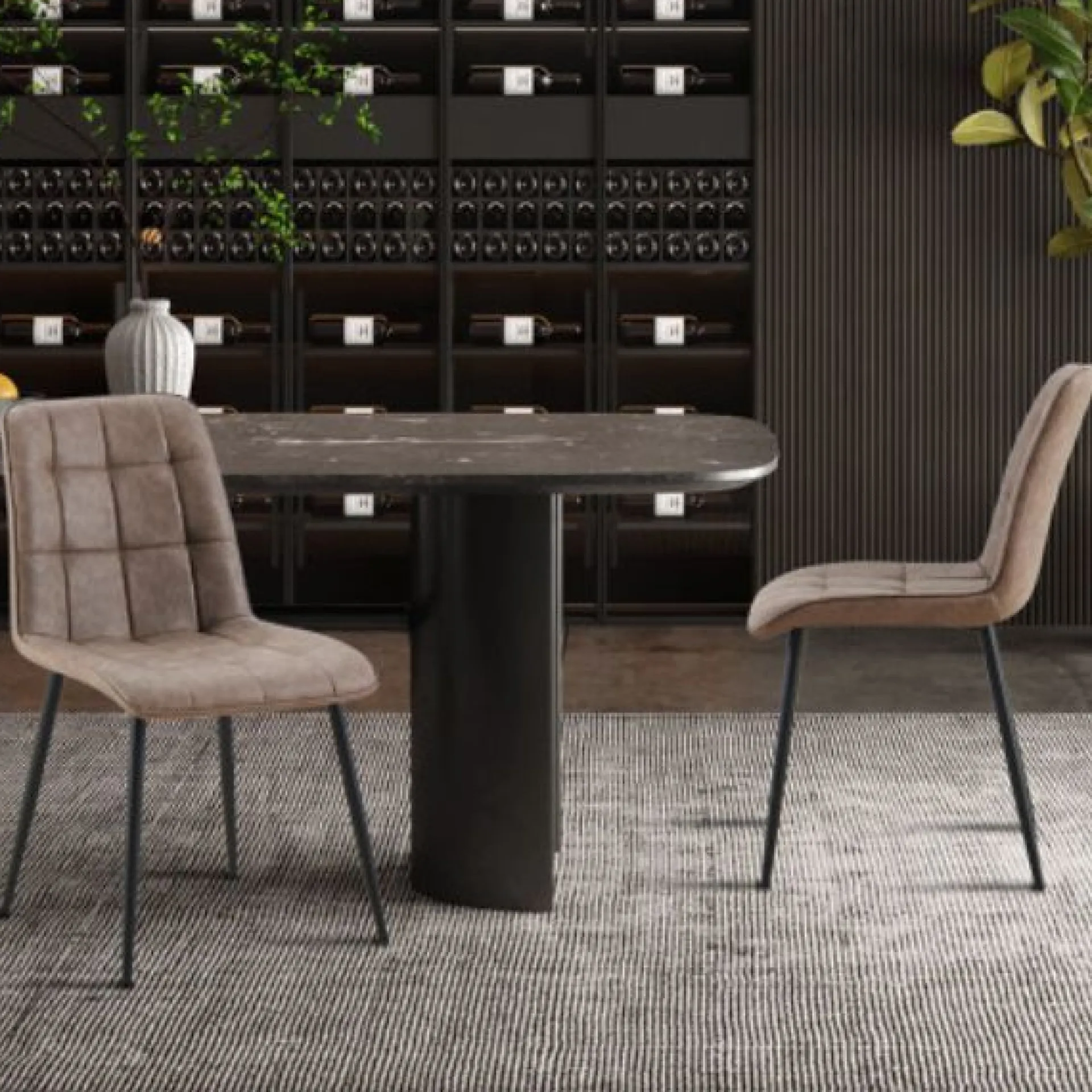 Rousseau Furax Stuhl | 47 x 60 x 88 cm | Dunkel