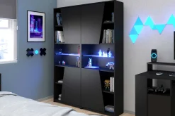 Kinder Parisot Gaming Bücherregal 67cm mit LED-Leiste -