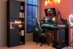 Kinder Parisot Gaming Bücherregal 67cm mit LED-Leiste -