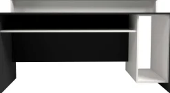 Kinder Emob Gaming-Schreibtisch Beri 140 cm - weiß/schwarz