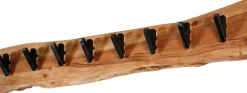 Garderobe Avery 8 haken industrial - akazienholz