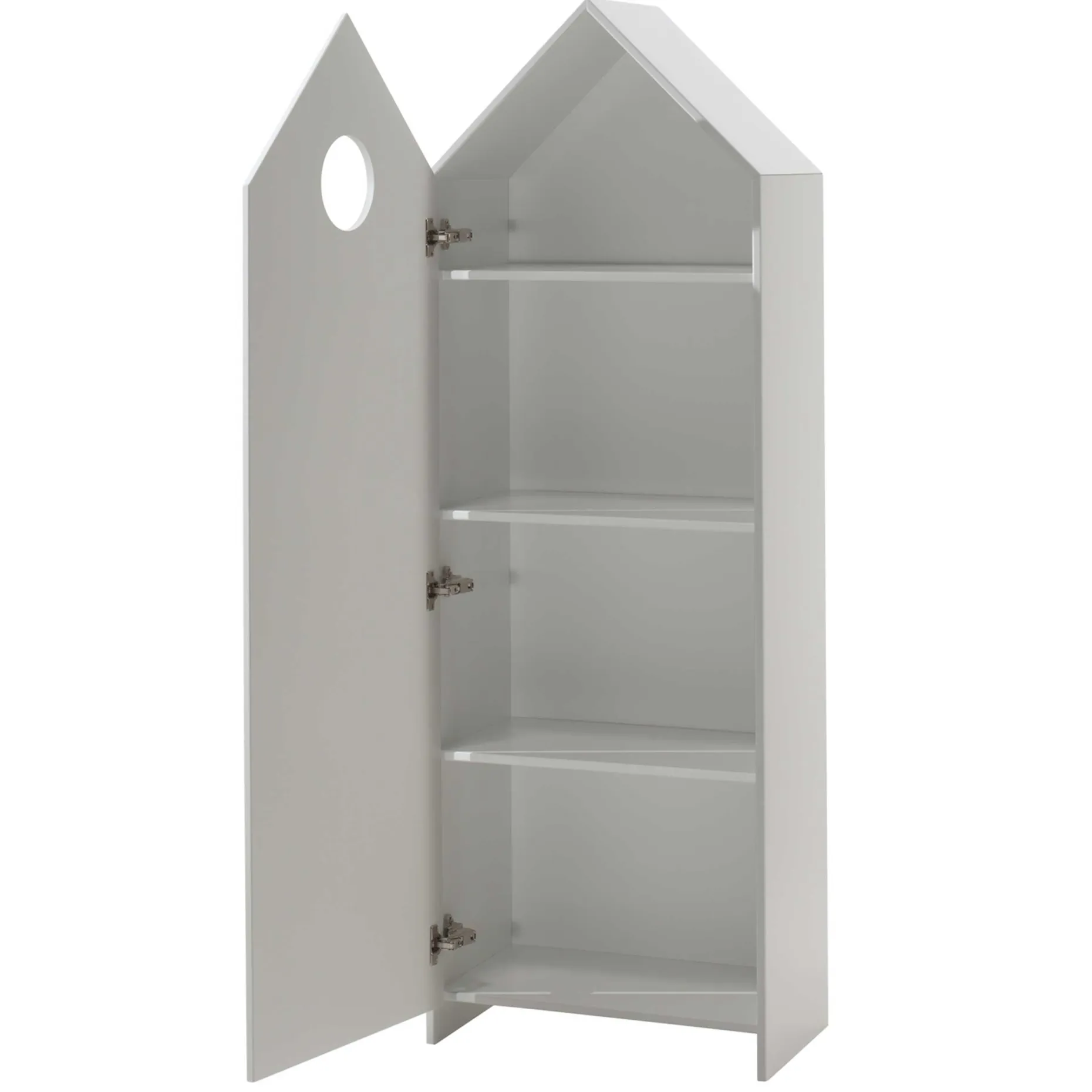 Garderobe Bücherregal Casami - weiß/grau