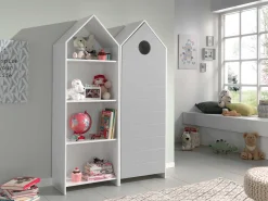 Garderobe Bücherregal Casami - weiß/grau