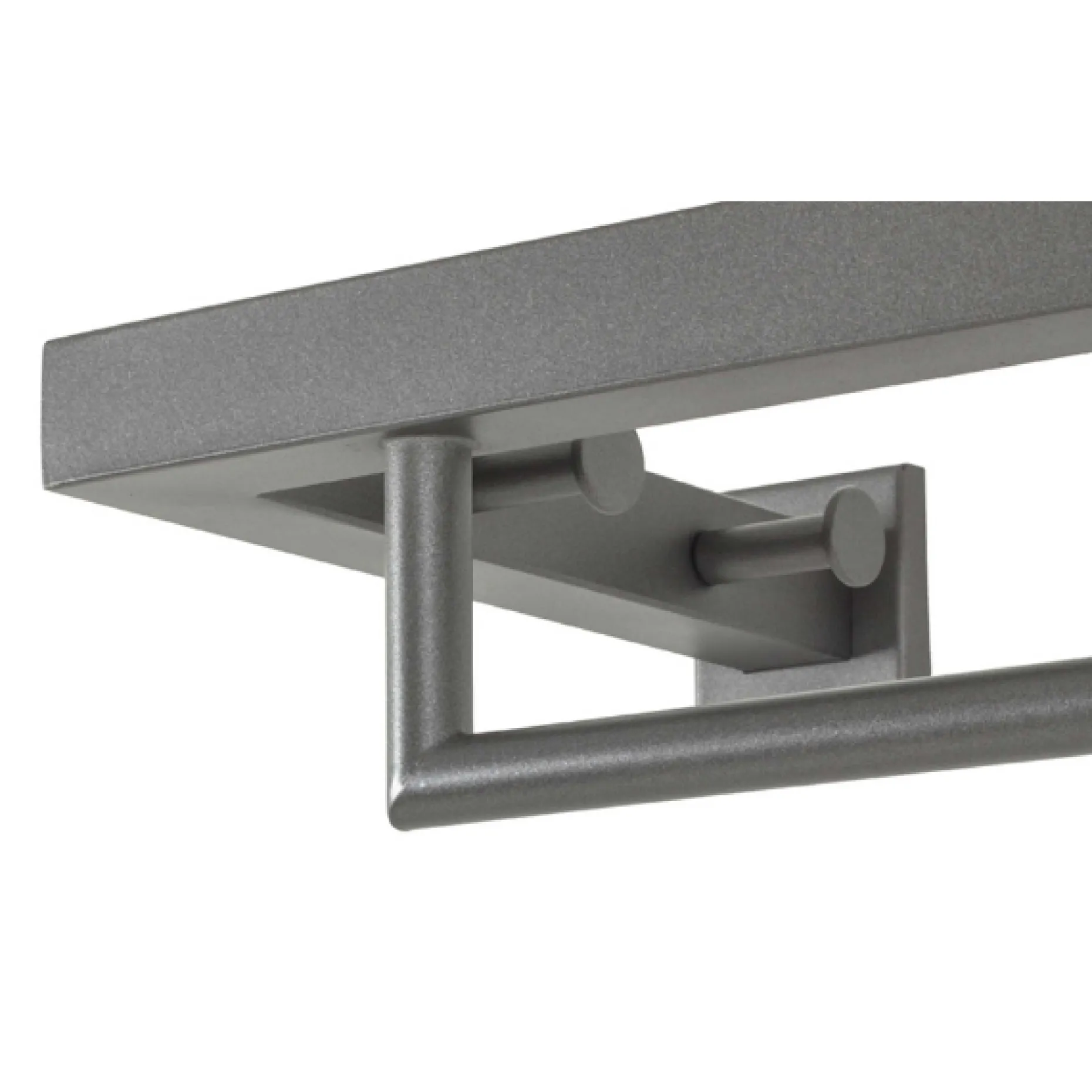 Garderobenstange mit Spiegel Kimberly - 108x26x75 cm - Stahl/Anthrazit