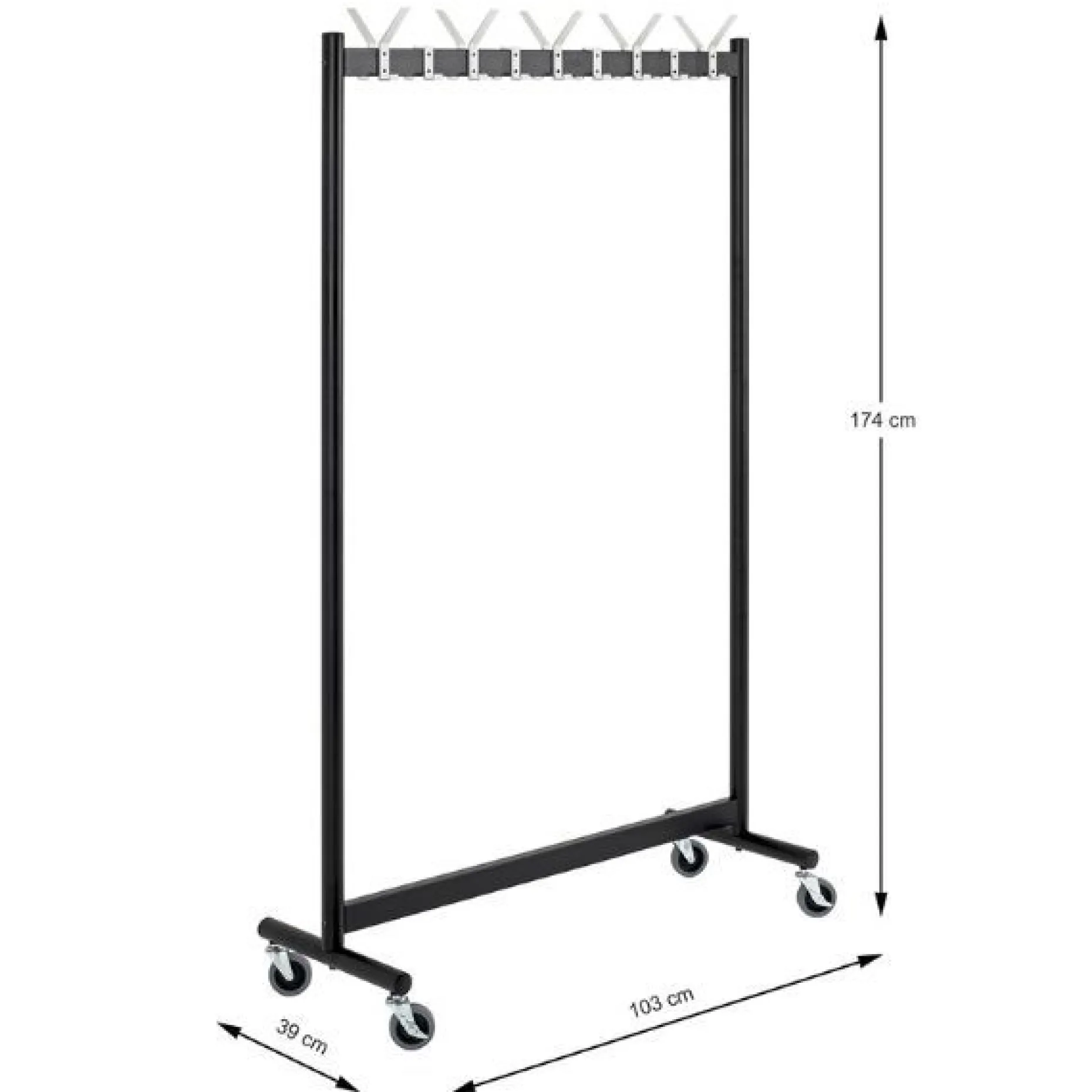 Garderobenständer | 103 x 39 x 174 cm | Schwarz