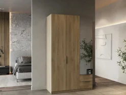 Garderobe Spectre 120cm mit Spiegel - Eiche