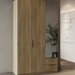 Garderobe Spectre 120cm mit Spiegel - Eiche