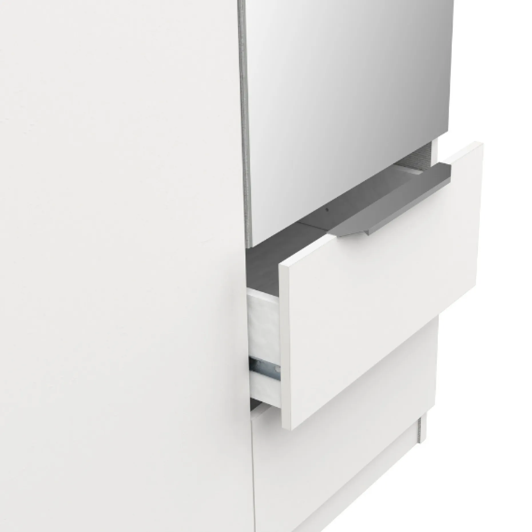 Garderobe Spectre 120cm mit Spiegel - matt weiß