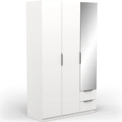 Garderobe Spectre 120cm mit Spiegel - matt weiß
