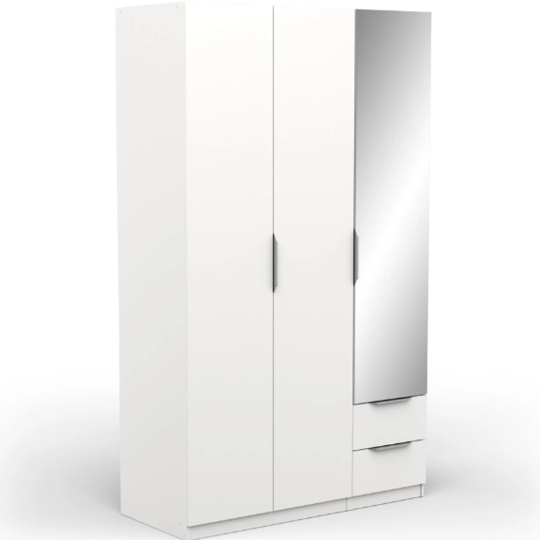 Garderobe Spectre 120cm mit Spiegel - matt weiß