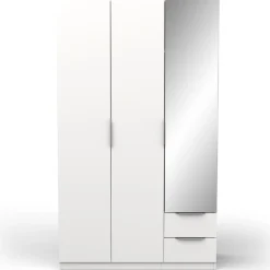 Garderobe Spectre 120cm mit Spiegel - matt weiß