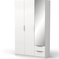 Garderobe Spectre 120cm mit Spiegel - matt weiß