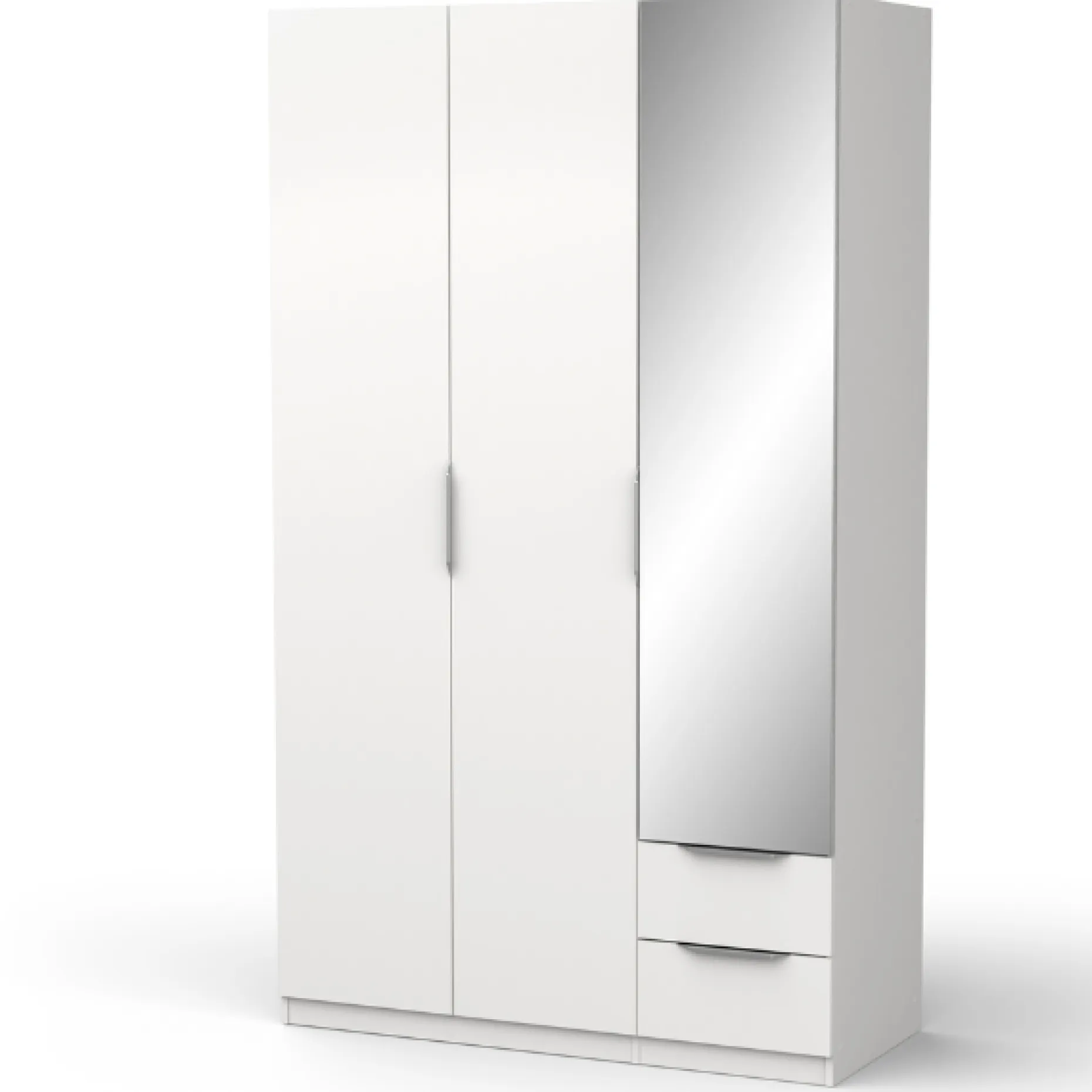 Garderobe Spectre 120cm mit Spiegel - matt weiß