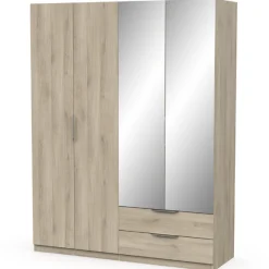 Garderobe Spectre 157cm mit Spiegel - Eiche