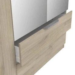Garderobe Spectre 157cm mit Spiegel - Eiche