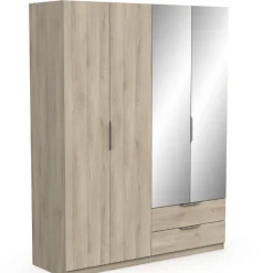 Garderobe Spectre 157cm mit Spiegel - Eiche