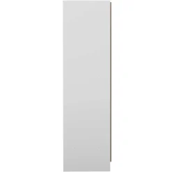 Garderobe Spike 112/185cm mit Vorhang - weiß/taupe