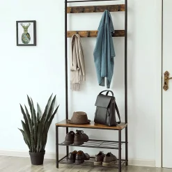 Garderobe Taio industrial - braun/schwarz