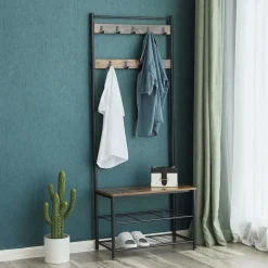 Garderobe Taio industrial - braun/schwarz