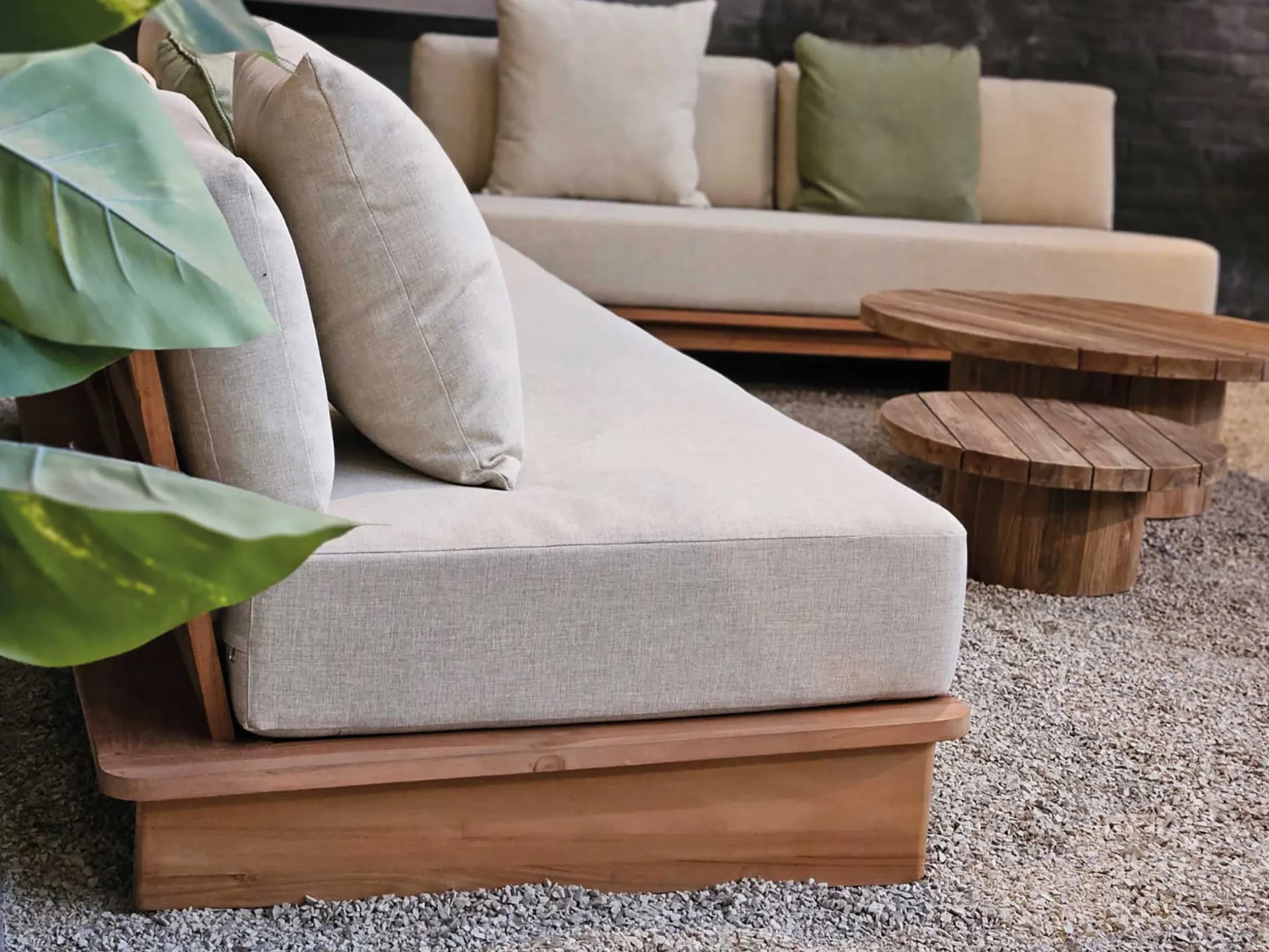 Gescova Garten Couchtisch Noah - Teakholz Ø60 x 25 cm -