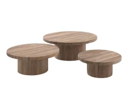 Gescova Garten Couchtisch Noah - Teakholz - Ø75 x 30 cm -