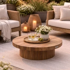 Gescova Garten Couchtisch Noah - Teakholz - Ø75 x 30 cm -