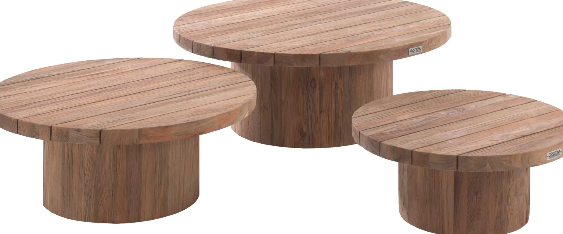Gescova Garten Couchtisch Noah - Teakholz - Ø92 x 34 cm -