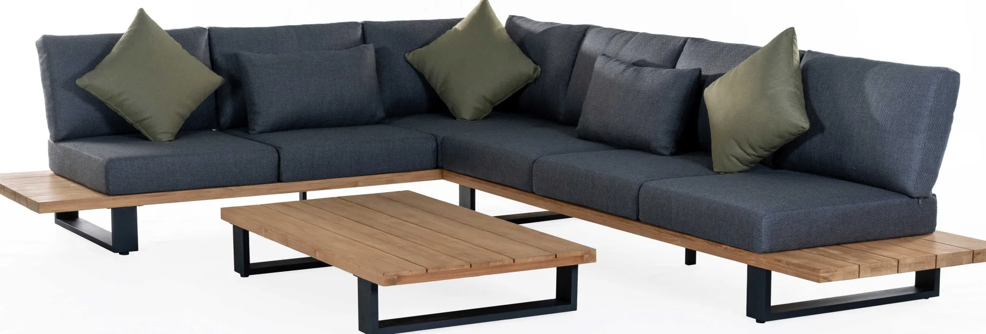 Gescova Garten-Lounge-Set Valdez - Aluminium und Texlene - 2 Sofas & Couchtisch -