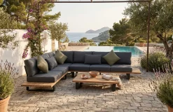 Gescova Garten-Lounge-Set Valdez - Aluminium und Texlene - 2 Sofas & Couchtisch -