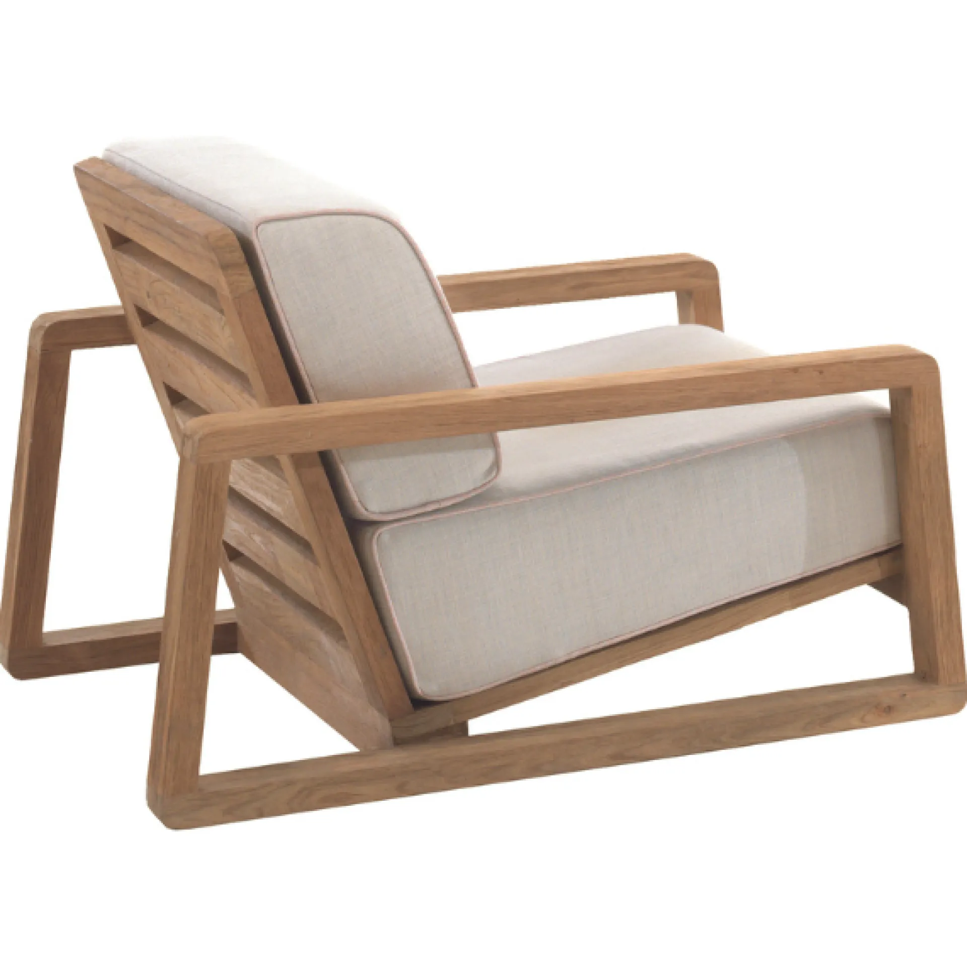 Gescova Garten-Sessel London - Teakholz & Sunbrella - 82x98x68cm - Beige Braun