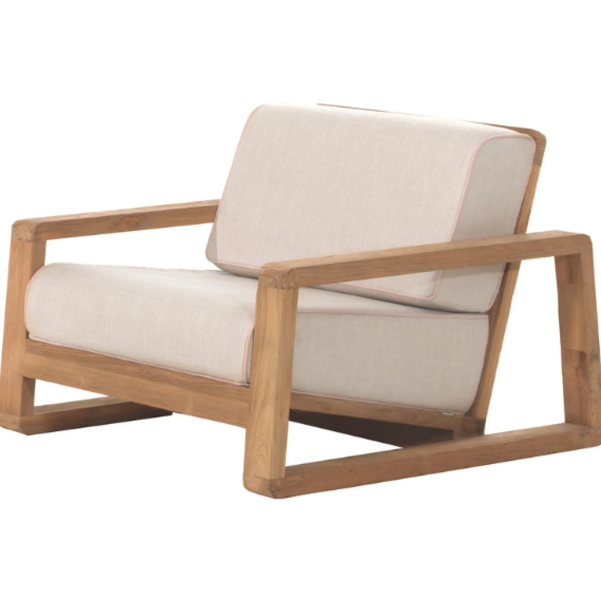 Gescova Garten-Sessel London - Teakholz & Sunbrella - 82x98x68cm - Beige Braun