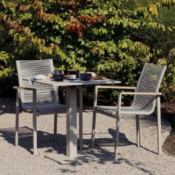 Gescova Gartenstuhl Arriba - Aluminium mit Teak - 55x60x87cm
