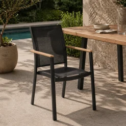 Gescova Gartenstuhl Billie - Aluminium, Teakholz -