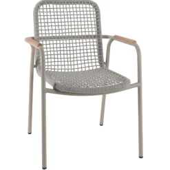 Gescova Gartenstuhl Dina - Aluminium & Olefin - 62x68x87cm - /Teak