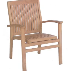 Gescova Gartenstuhl Elizabeth - Teakholz - stapelbar - 56x58x87 cm -
